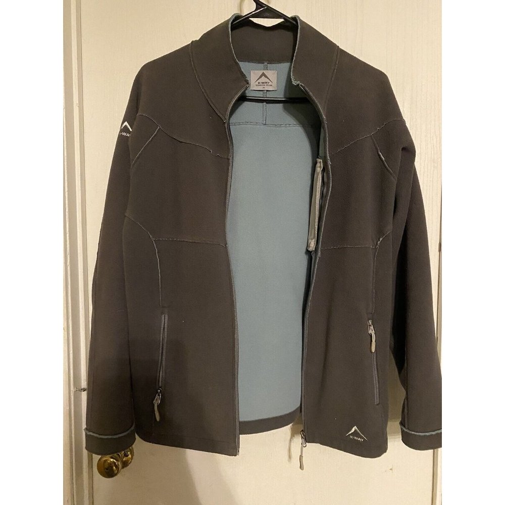 K-Way Womens Full Zip Georgia Fleece Jacket Gray Size Medium